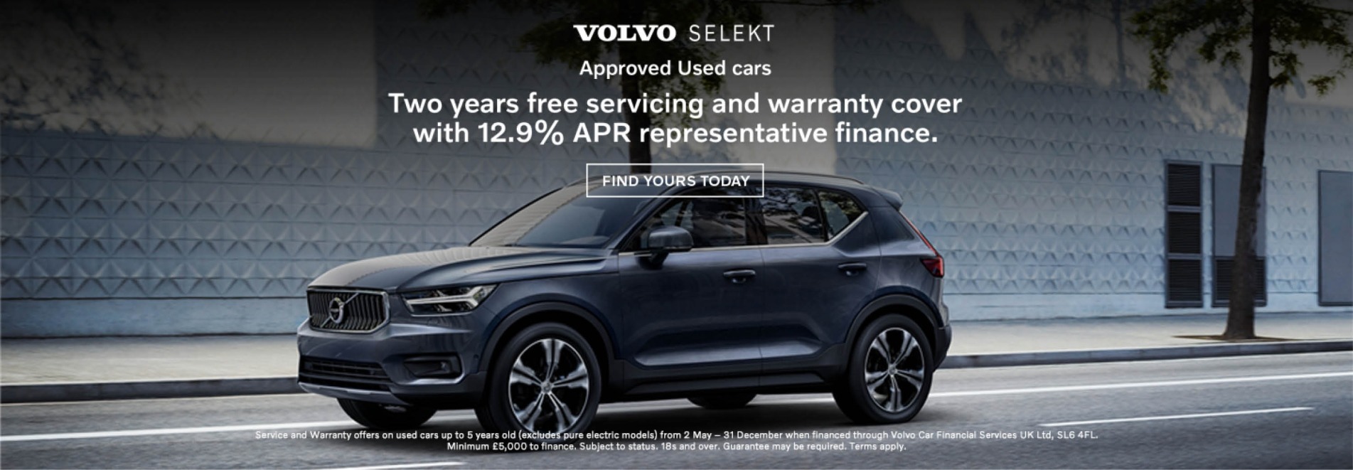 Volvo Selekt homepage banner