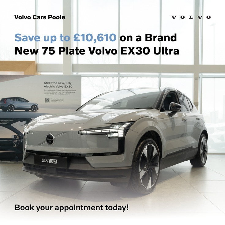 Brand-New Volvo EX30 Ultra – 75 Plate Available at Volvo Cars Poole